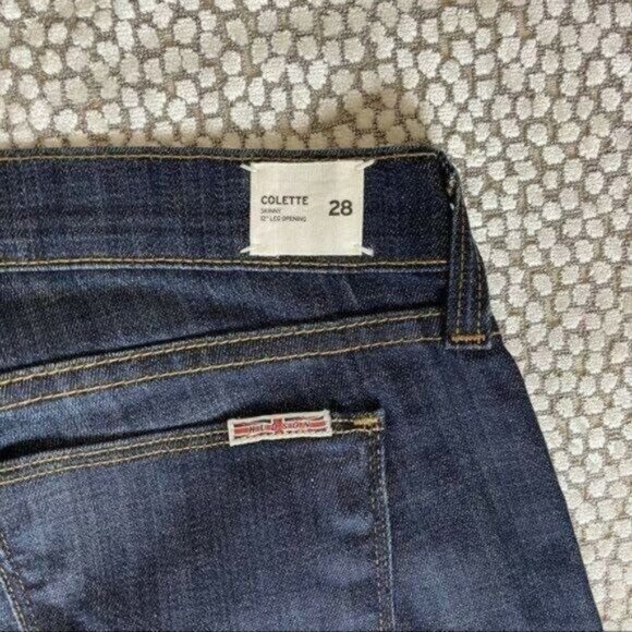 Hudson Collette Skinny Jeans Dark Blue Size 28 - Picture 8 of 11
